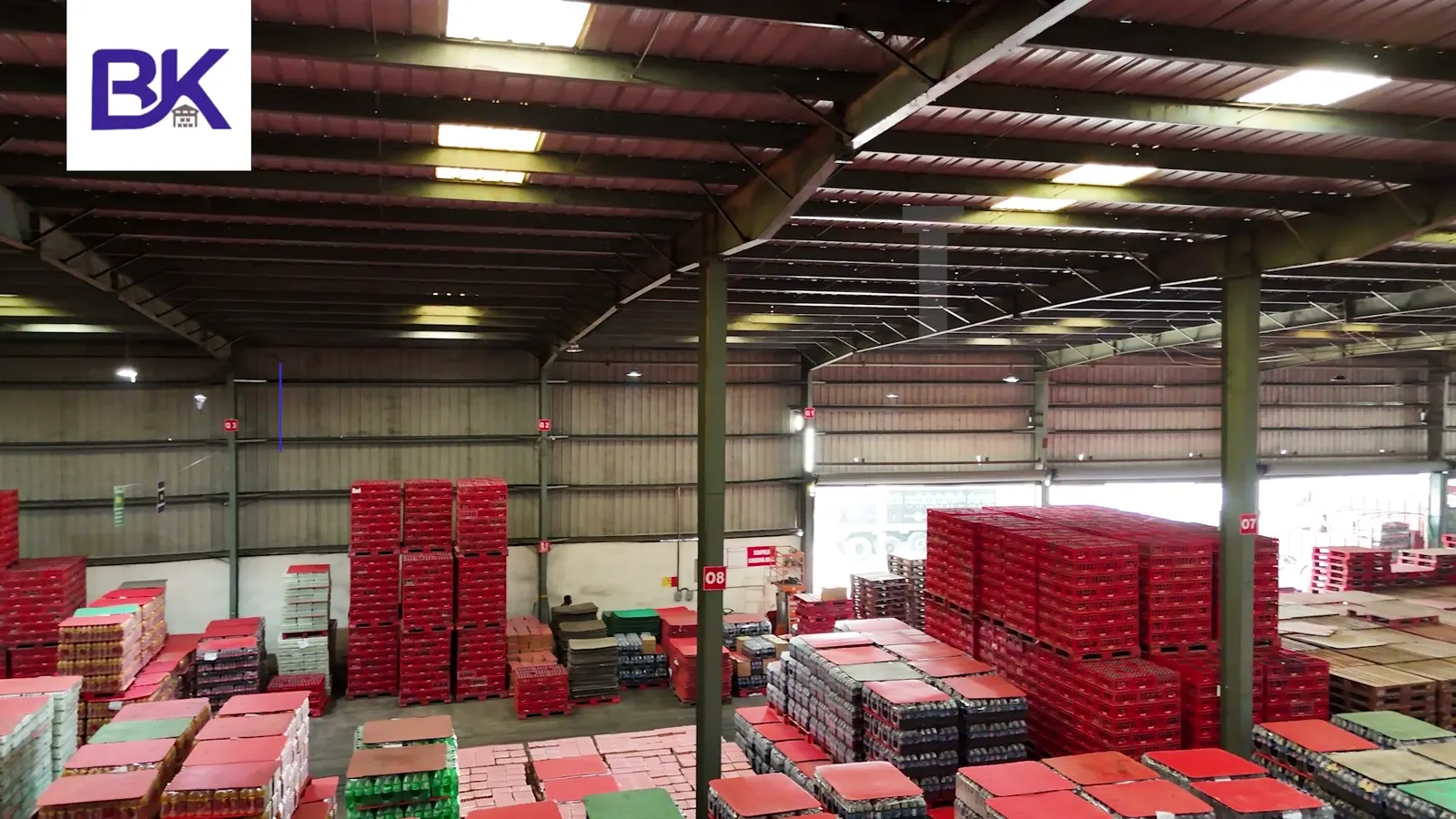 Coca-Cola stock stored inside BK warehouse Patna